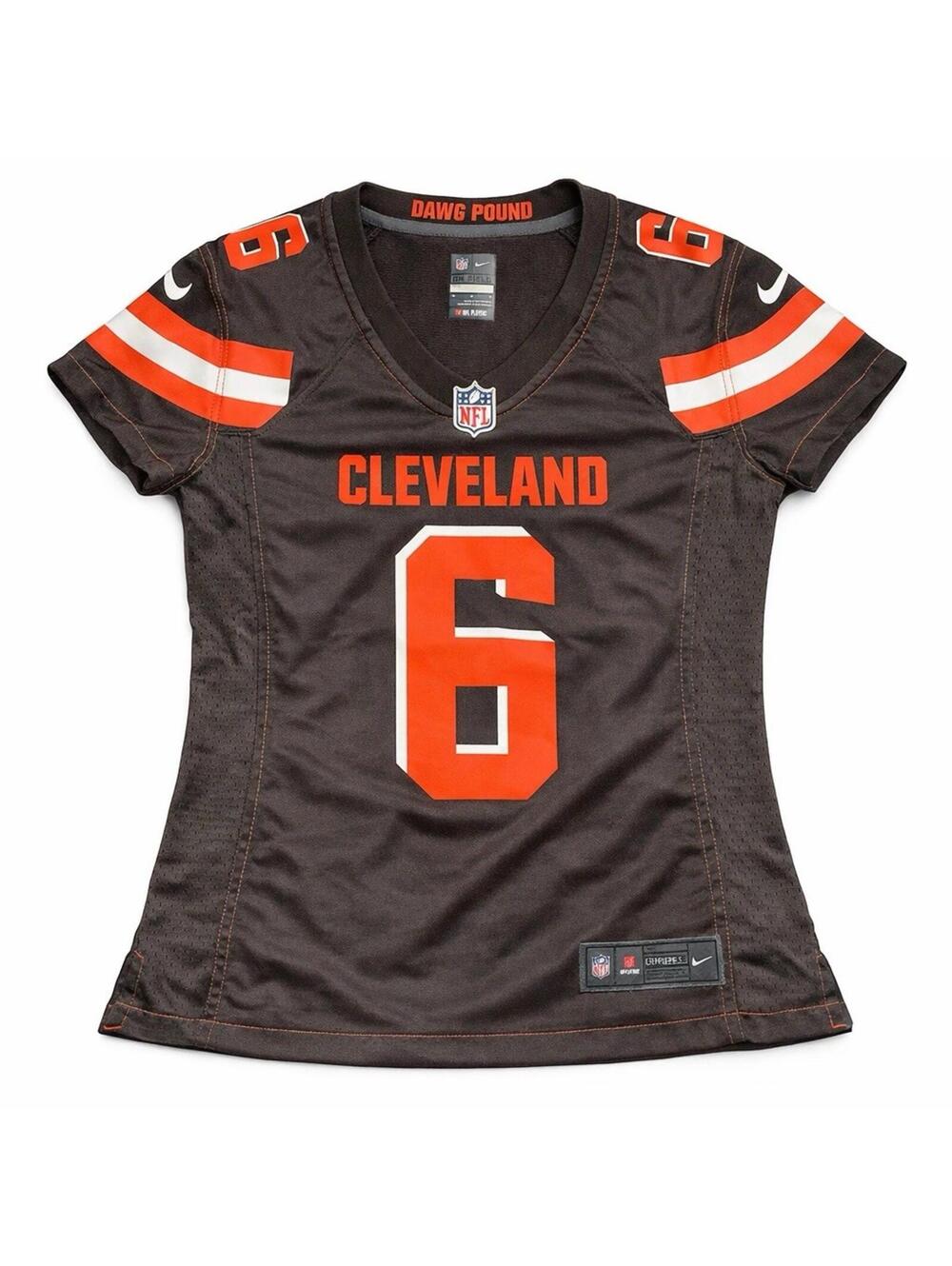 Nike On Field NFL Cleveland Browns Baker Mayfield Jersey Women’s Size M #6